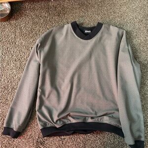 Ashworth Men's Black and Gray/tan Crewneck Sweater